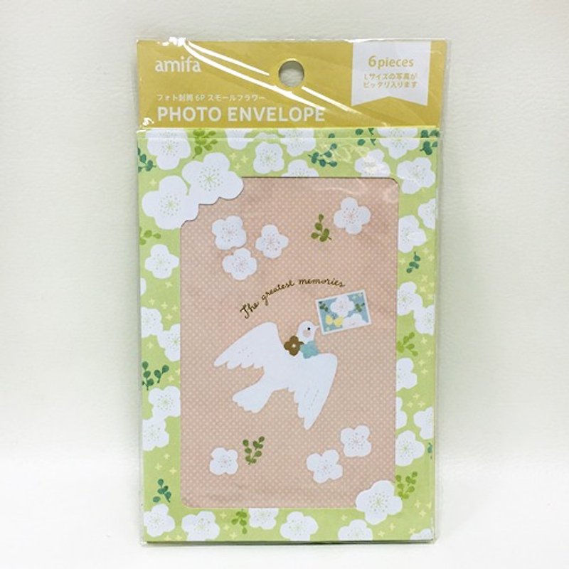 Amifa photo frame envelope [small flower-green (34684)] - Photo Albums & Books - Paper Green
