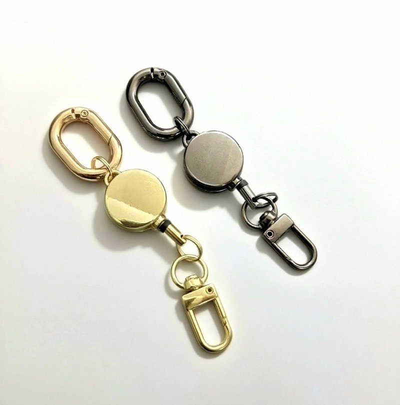可刻字 易拉扣 證件套 悠遊卡 識別證 卡套 伸縮扣 鑰匙圈 彈簧扣 - 手機掛繩/背帶 - 其他金屬 