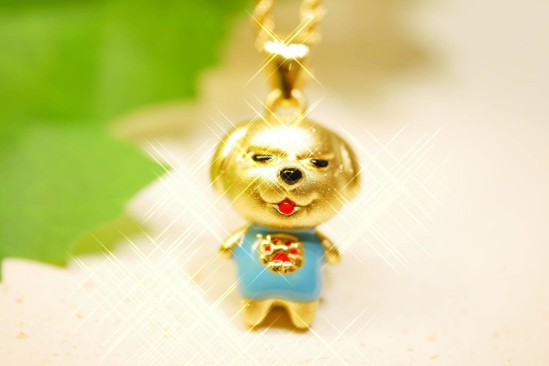 超級狗硬金墜子-(硬金) - 項鍊 - 24k 金 金色