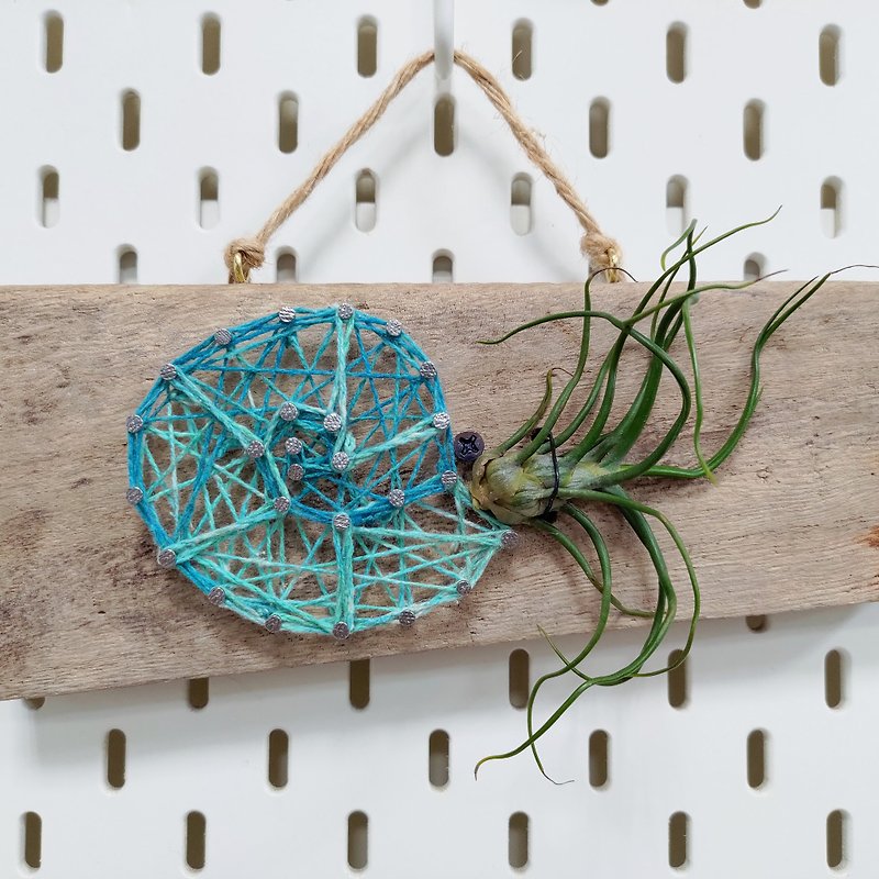 海洋生物空鳳釘線畫材料包 - 花藝/盆栽/植栽 - 木頭 藍色