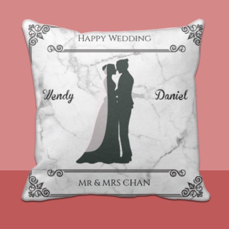 <Customize cushion> Vintage wedding style - หมอน - เส้นใยสังเคราะห์ ขาว