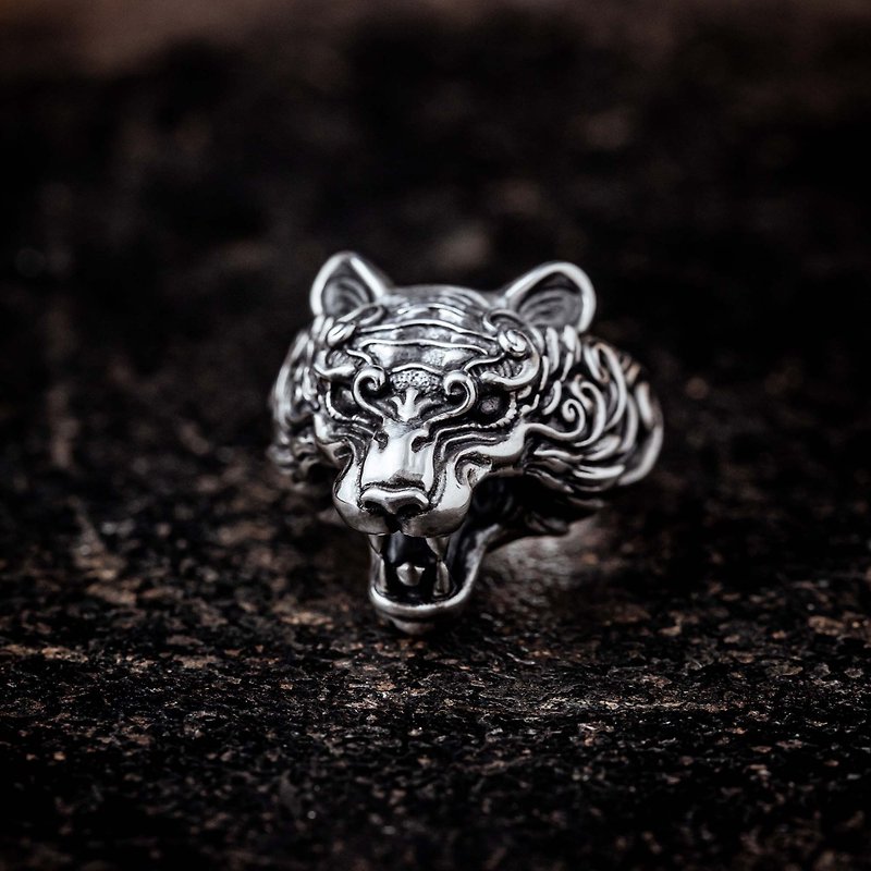 Flame Tiger | 925 Sterling Silver | JK SILVER - แหวนทั่วไป - เงินแท้ สีเงิน