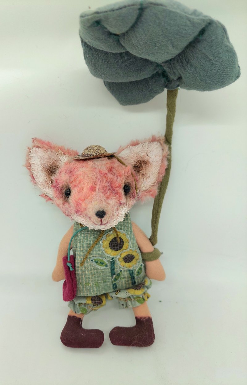 Forest picture book style little fox - ตุ๊กตา - ขนแกะ 