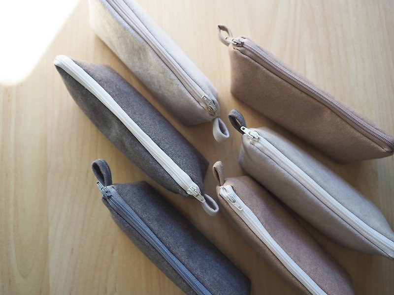 howslife hand-made warm soft micro-triangular pencil case-simple series (cotton) - กล่องดินสอ/ถุงดินสอ - ผ้าฝ้าย/ผ้าลินิน หลากหลายสี