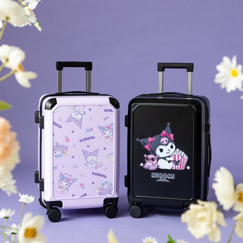 Kuromi キャリーケース セット サンリオ】KUROMI 20インチ ジッパー ファット スーツケース スーツ