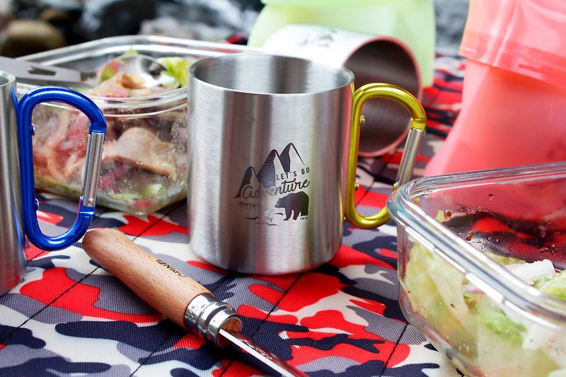 Wilderness Grizzly Double Insulated Stainless Steel Cup Amber Gold - กระติกน้ำ - โลหะ สีเงิน