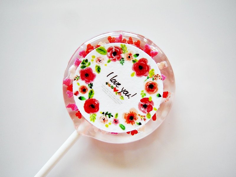 Flower Lollipop-Love Story (5pcs/box) - Snacks - Fresh Ingredients Pink