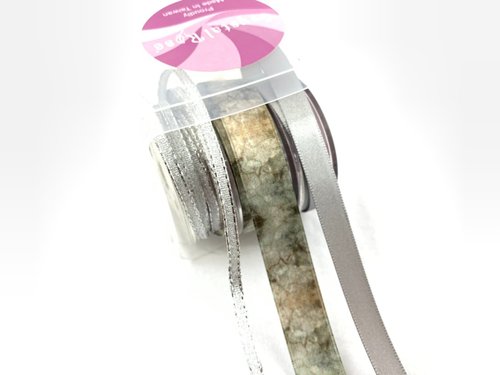 Crystal Rose Ribbon 緞帶專賣 混搭工業風緞帶/送方塊收納疊盒/3入