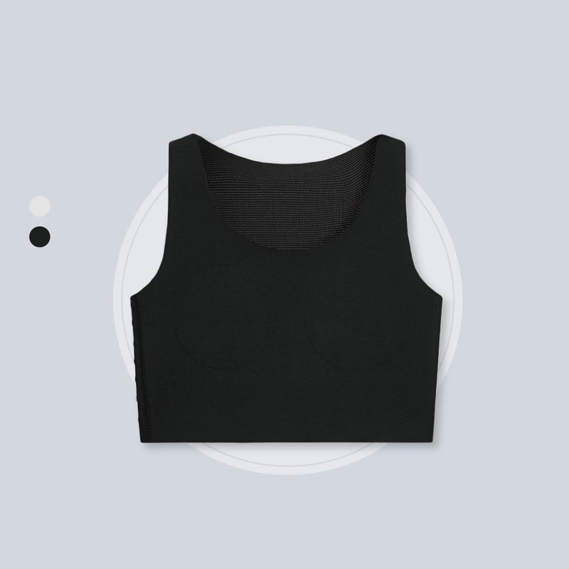 透氣冰絲束胸(中性束胸/透氣束胸/女生束胸/涼感/冰絲/排扣短版) - 女內衣褲 - 其他人造纖維 