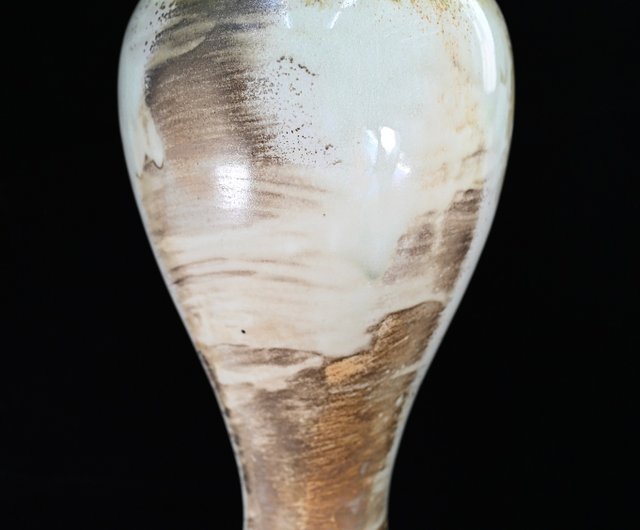 練込花入 Handmade Firewood Glazed Flower Vessel - Meiping NT18 - Shop