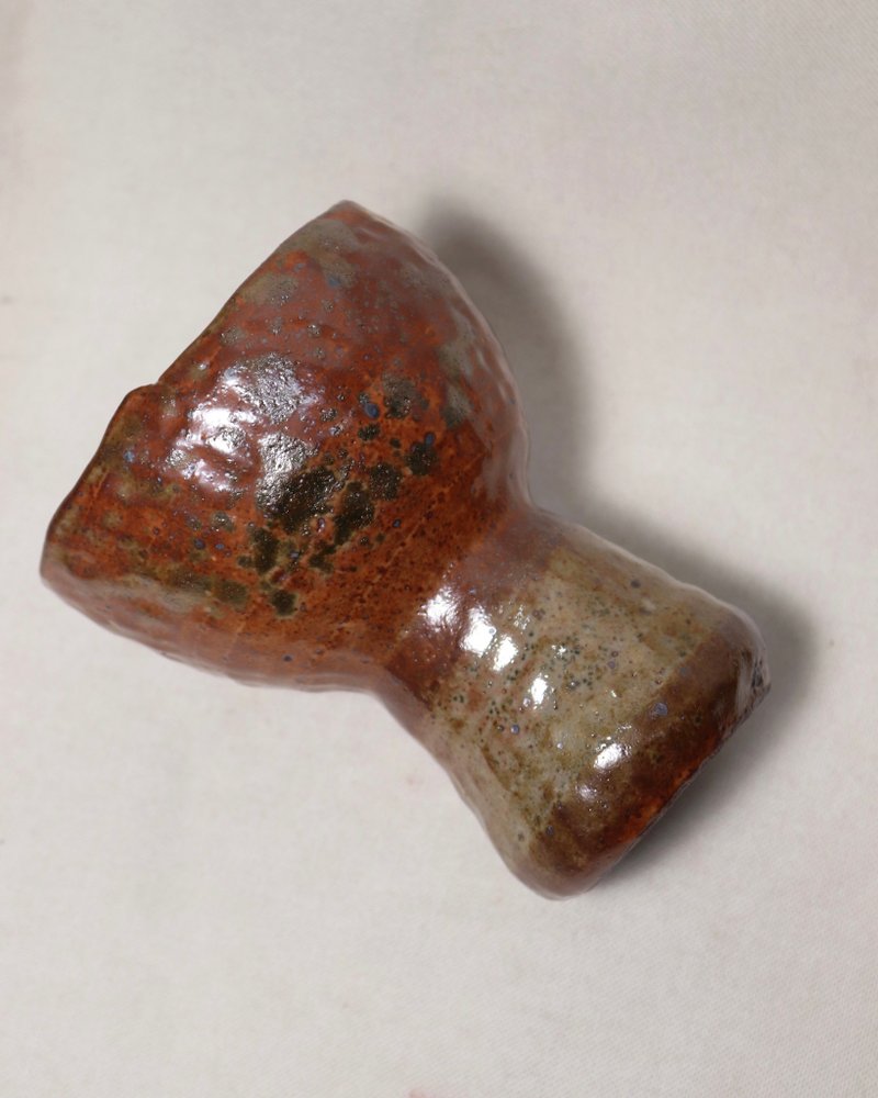志野釉手捏盆器-3 - 盆栽/植栽 - 陶 