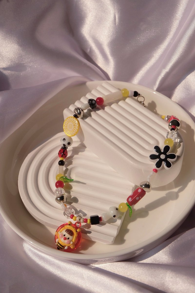 Bee necklace - Necklaces - Other Materials Multicolor