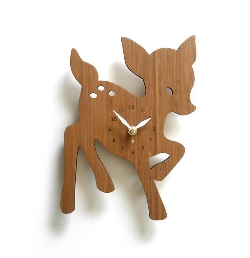Fawn Wall Clock - Clocks - Bamboo Brown