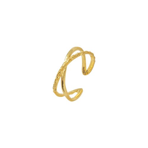 藏寶箱金飾Treasure Box 藏寶箱金飾 9999黃金純金戒指 獨家設計 立體交叉開口戒指