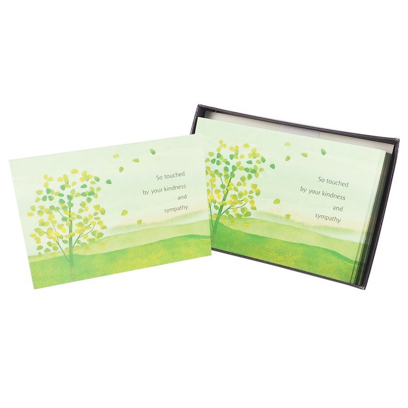 盒卡-綠色感動10入【Hallmark-卡片 弔唁感謝】 - 卡片/明信片 - 紙 多色