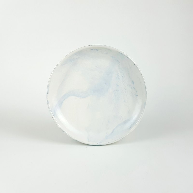 大理石紋系列 - 雲霧盤3 - 盤子/餐盤/盤架 - 瓷 藍色
