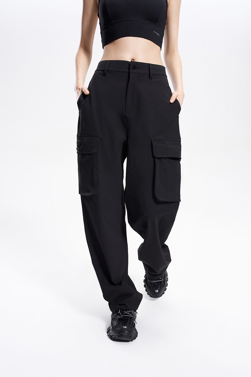 Michelle Cargo Pants - Women's Sportswear Bottoms - Nylon Black