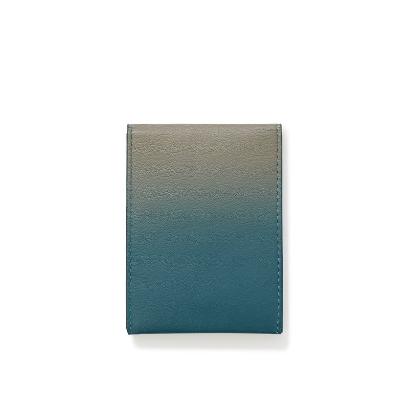 Soft Edge Ticket Card Holder-PALE OCEAN - Wallets - Genuine Leather Green