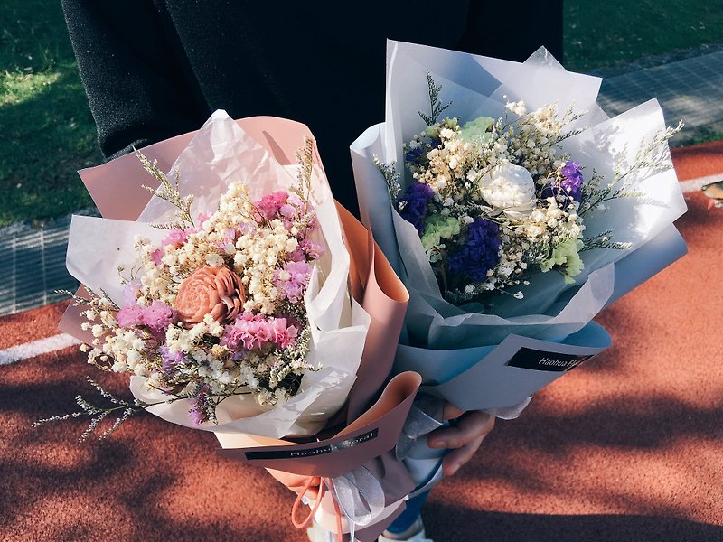 [良い花]永遠のバラドライブーケバレンタインデーブーケ卒業ブーケ母の日 - ドライフラワー・ブーケ - 寄せ植え・花 多色