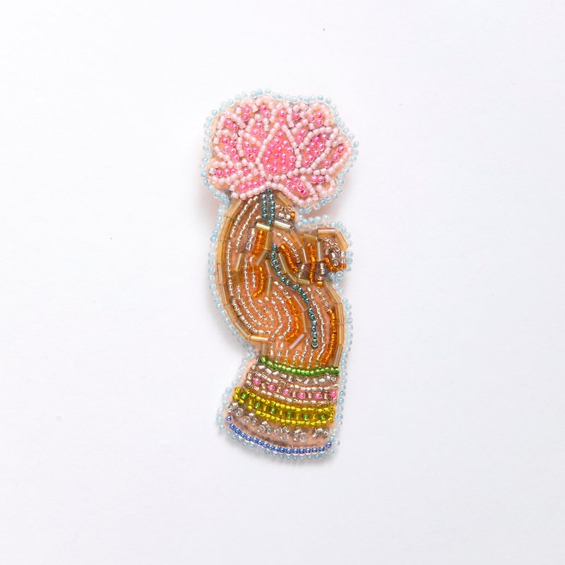 Hands brooch (Purity) - Brooches - Resin Multicolor