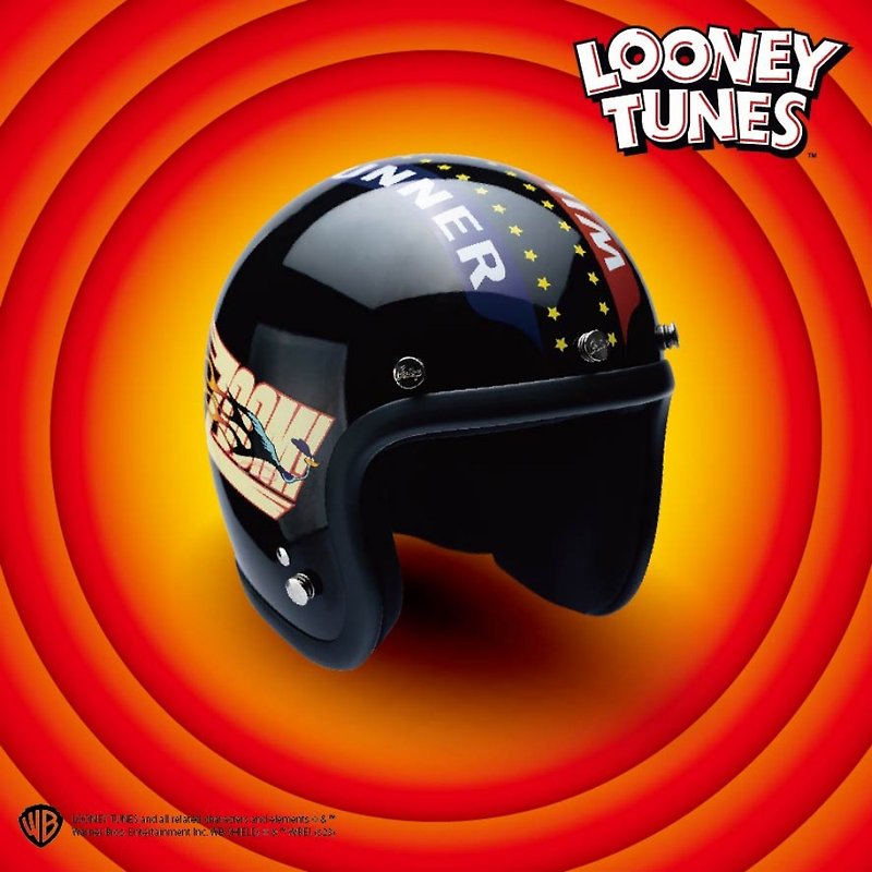 Warner Bros. x Gallop Beep Beep and Willy Wolf Joint 3/4 Retro Hard Hat - Black - Helmets - Other Materials 