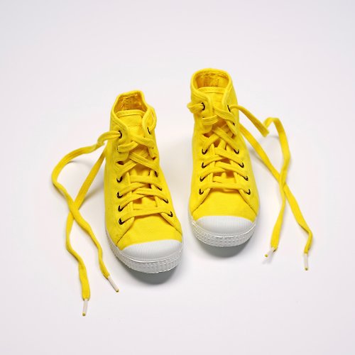 CIENTA 西班牙帆布鞋 西班牙帆布鞋 CIENTA 61997 70 鮮黃色 經典布料 童鞋 高筒