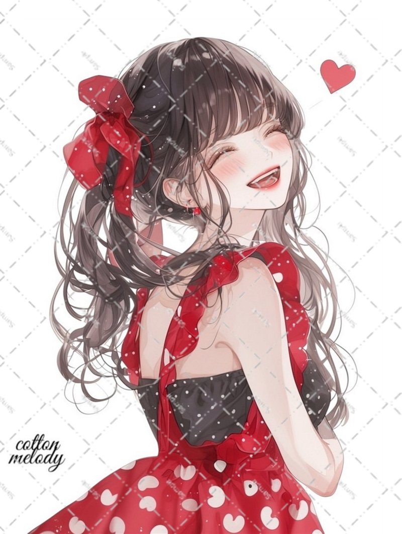 original sticker no.6244 人物ステッカー オリジナルステッカー 人物ステッカー 女の子ステッカー オリジナル人物ステッカー - 貼紙 - 紙 
