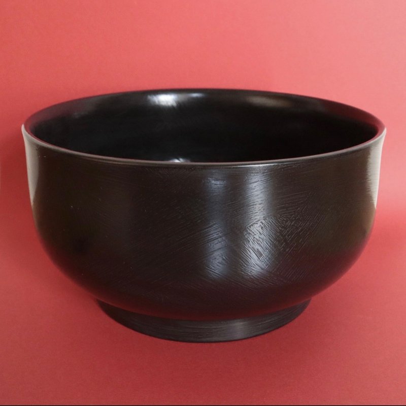 松煙と弁柄の漆深鉢セット 木製漆器 2個セット - 碗 - 木頭 黑色
