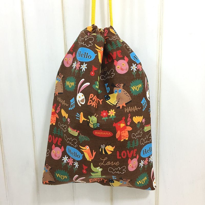 | •R• | Bundle-type universal bag/storage bag/travel bag/indoor shoe bag | Happy Animal Kingdom - Toiletry Bags & Pouches - Cotton & Hemp 