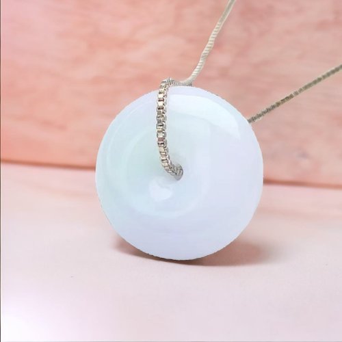 瓔珞珠寶盒 E.L.Jewelry Box 【願‧平安】紫羅蘭翡翠平安扣項鍊 | 天然緬甸玉A貨翡翠 | 送禮