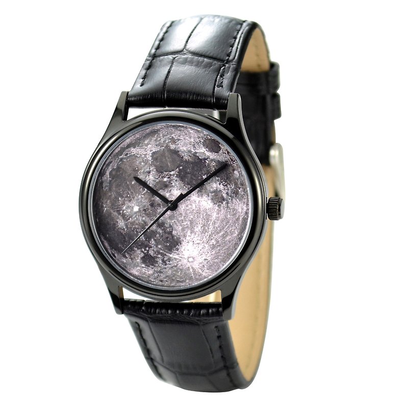 立體紋路月球手錶 中性設計 全球免運 - 男錶/中性錶 - 不鏽鋼 黑色