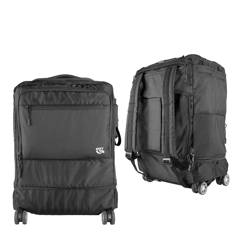 Titantour X挑擔包X 多功能收納登機箱保護行李套/後背包 - 行李箱 / 旅行喼 - 尼龍 黑色