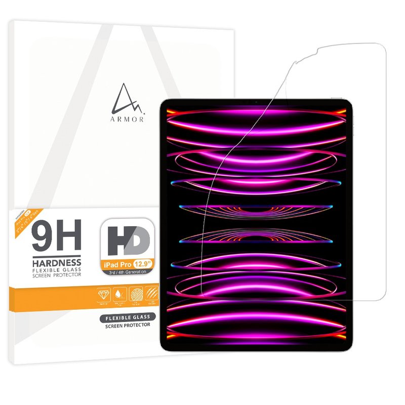 ARMOR Flexible Glass Screen Protector for iPad Pro 12.9, 9H with HD - Computer Accessories - Other Materials 