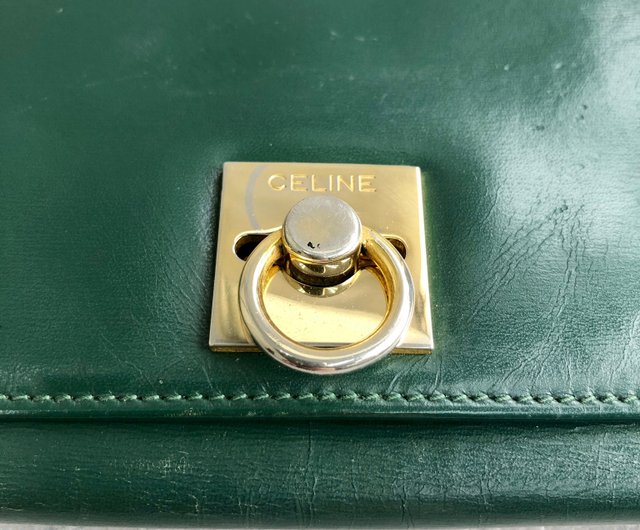 日本直送 名牌中古包 】CELINE セリーヌ 財布 グリーン ガンチーニ レザー 三つ折り vintage ヴィンテージ オールド 4cifcs -  ショップ VintageShop solo 財布 - Pinkoi