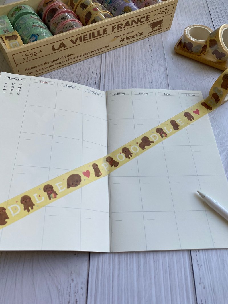 Poodle paper tape - Washi Tape - Paper 