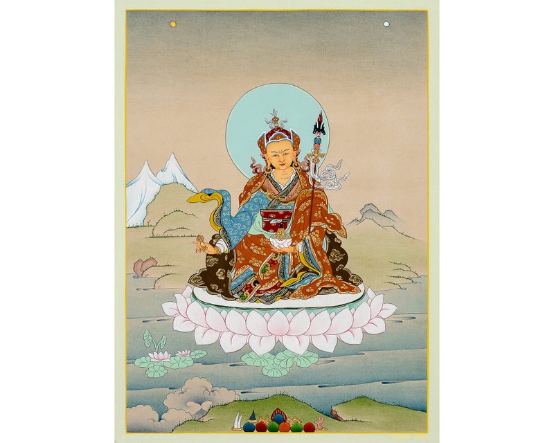 Buddhist Art: Guru Thangka, Path to Wisdom - Wall Décor - Other Materials Multicolor