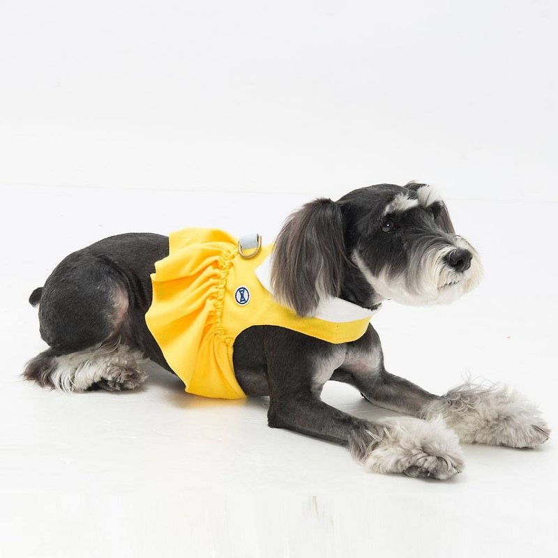 Corset play color series POLO skirt Orange Blinks yellow S (XS/M sold out) - ชุดสัตว์เลี้ยง - ผ้าฝ้าย/ผ้าลินิน 