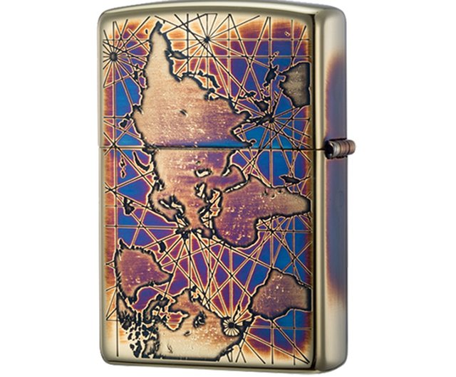 ZIPPO official flagship store] Pattern embossed pattern (bright gold)  windproof lighter ZA-3-163A - Shop zippo Other - Pinkoi