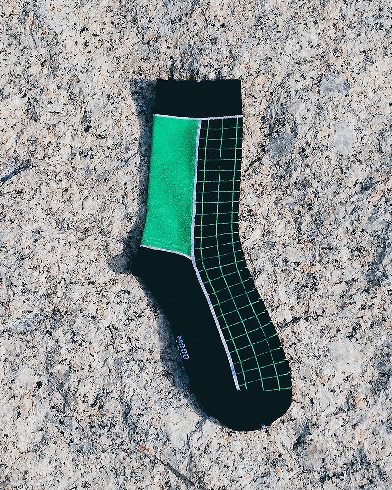 MOODLABBYLORRAINE | Cyberpunk 襪子 - 襪子 - 棉．麻 綠色