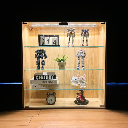 微慢生活館 【微慢】LED燈80x83公分模型公仔收納展示櫃 玻璃櫃 玄關櫃 BO106