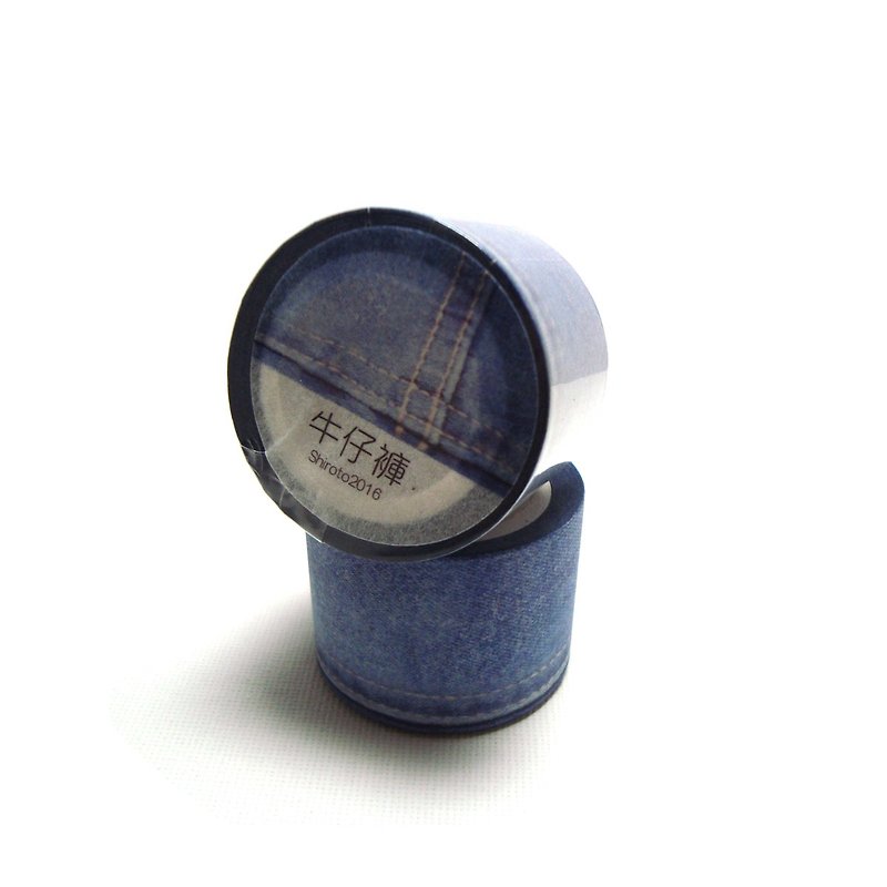 [Wide] jeans paper tape - Washi Tape - Paper Blue