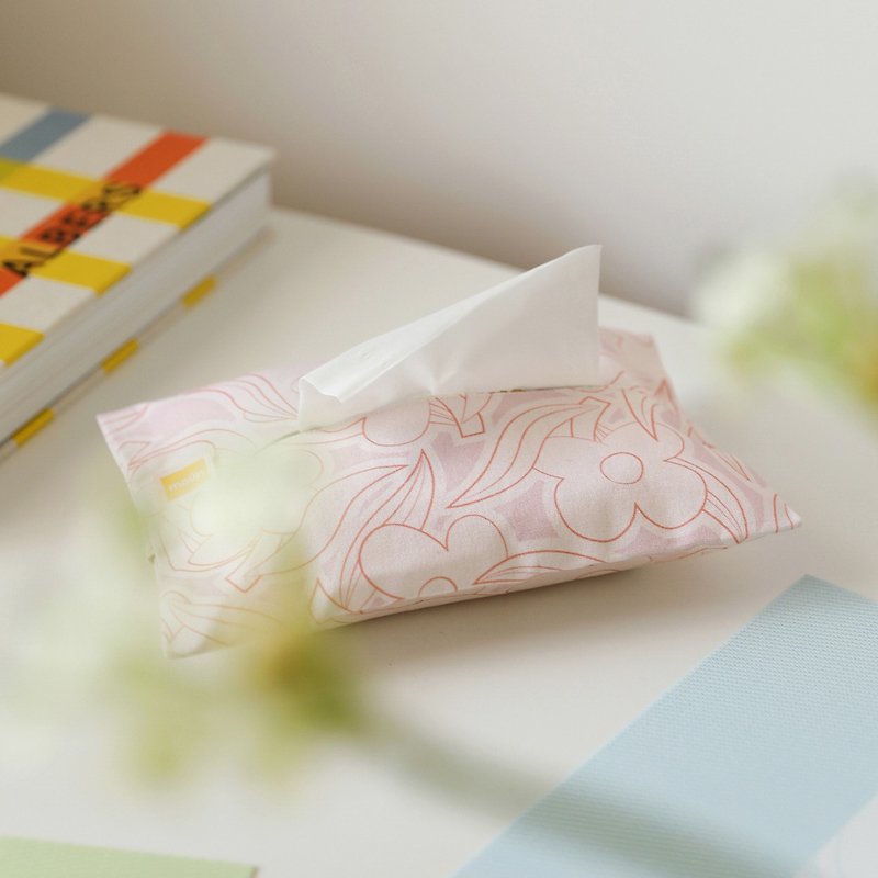 moün | The Secret Garden | Floral Print Cotton Tissue Tissue Box Tissue Cover - กล่องทิชชู่ - ผ้าฝ้าย/ผ้าลินิน 