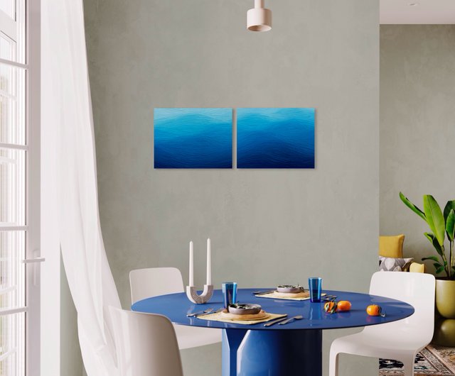 絵画 テクスチャーアート ブルー 海 インテリア モダン シンプル