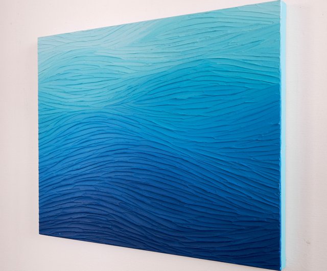 絵画 テクスチャーアート ブルー 海 インテリア モダン シンプル