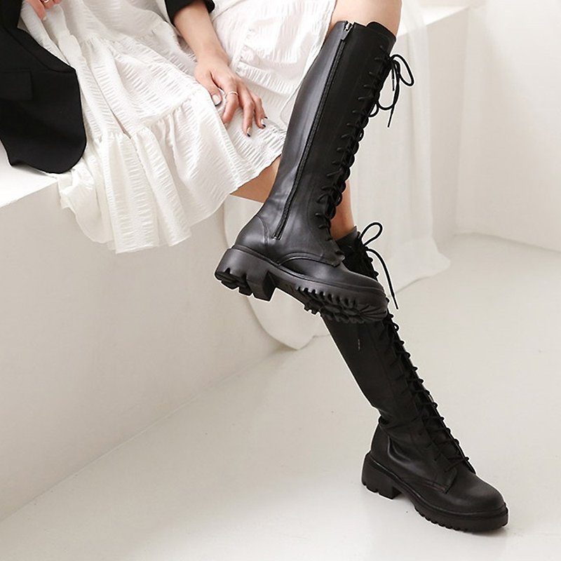 PRE-ORDER 韓國人手製 MACMOC Phillip Black boots - Women's Leather Shoes - Other Materials 
