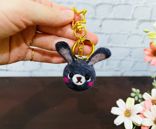 ウサギ キーホルダー ポルカドット 半泣き黒猫団 購買部