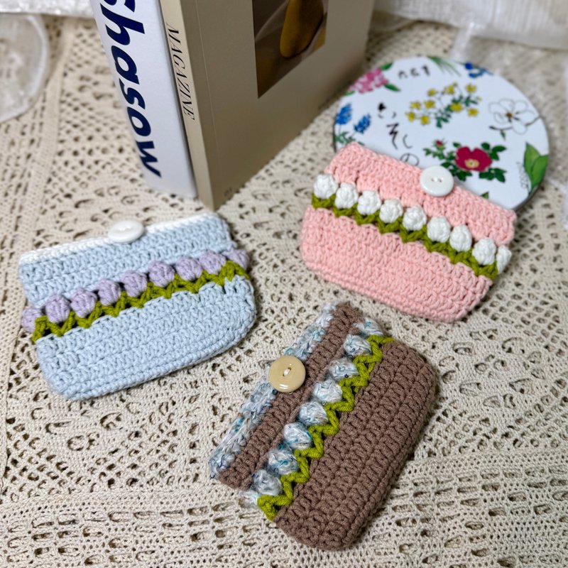 現貨 MUMU 朵朵鬱金香卡夾 Handmade - 零錢包/小錢包 - 棉．麻 