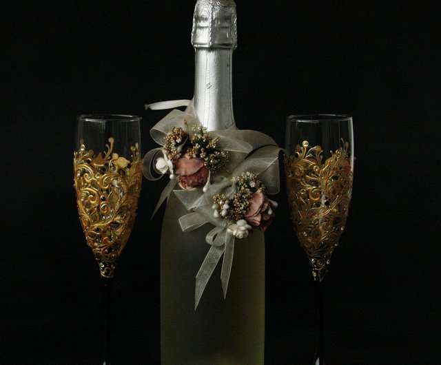 Personalized Anniversary Champagne Flutes - Set of 2