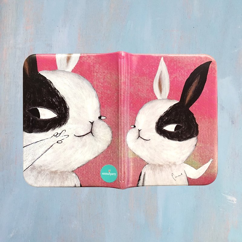 EmmaAparty Illustration passport folder: yaya rabbit - ที่เก็บพาสปอร์ต - วัสดุกันนำ้ 