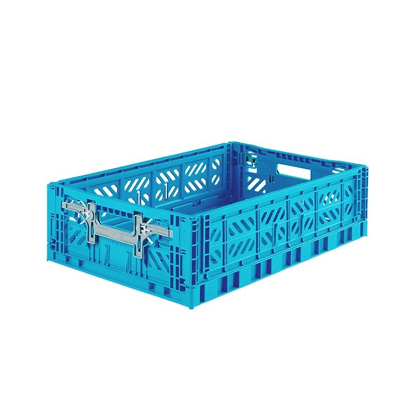 Turkey Aykasa Folding Storage Basket (L15)-Turkish Blue - Storage - Plastic 